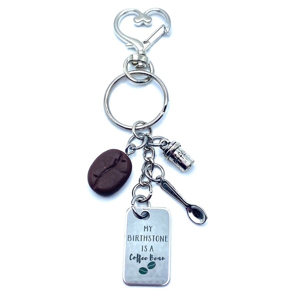 My Birthstone Is Coffee Bean Keychain Bag Charm - Picture 4 of 8